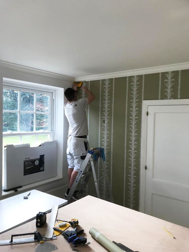 Wallpapering a home in Haslemere, Surrey Wallpapering a home in Haslemere, Surrey