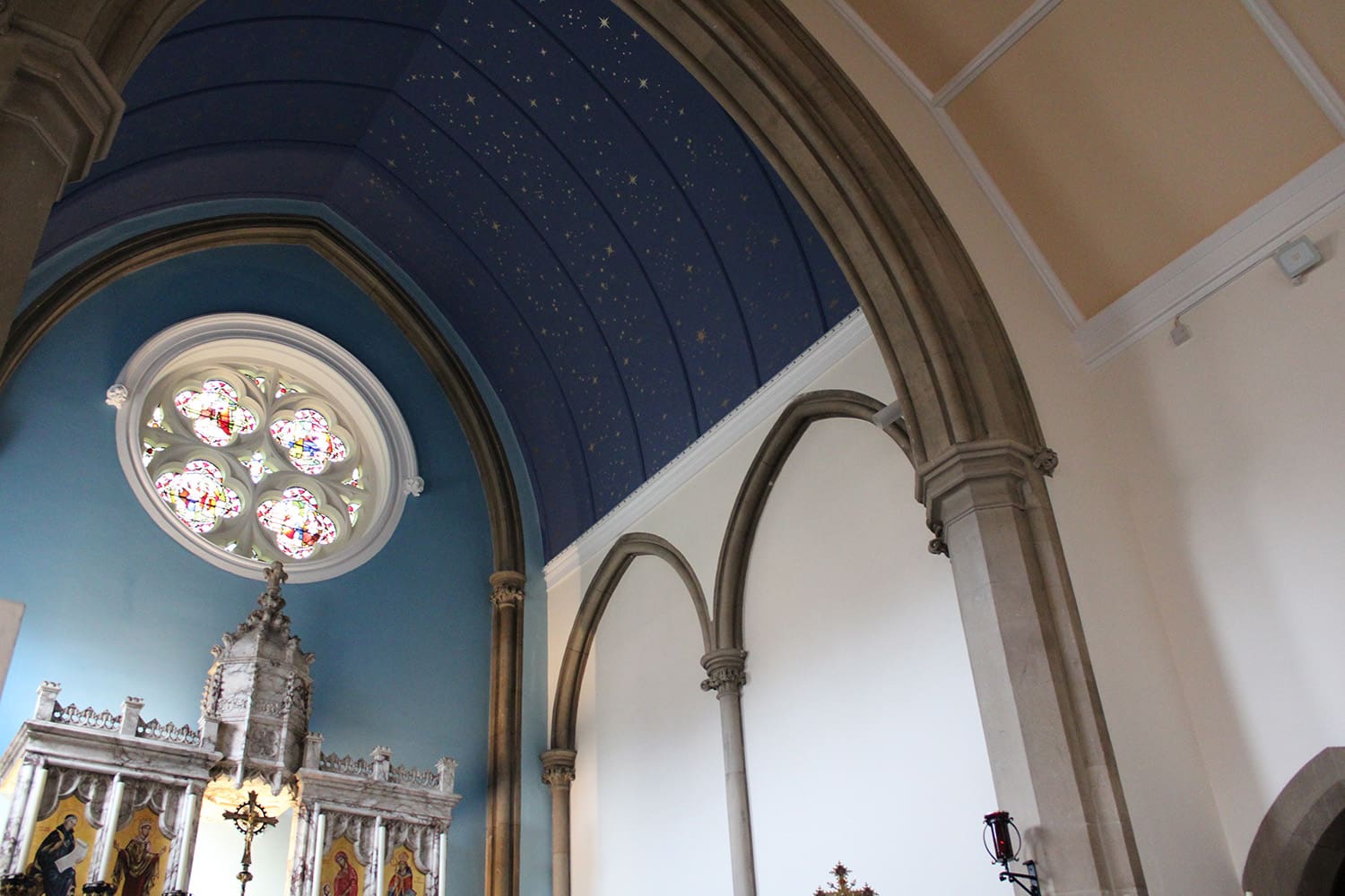 heritage commercial painter painting interior of church