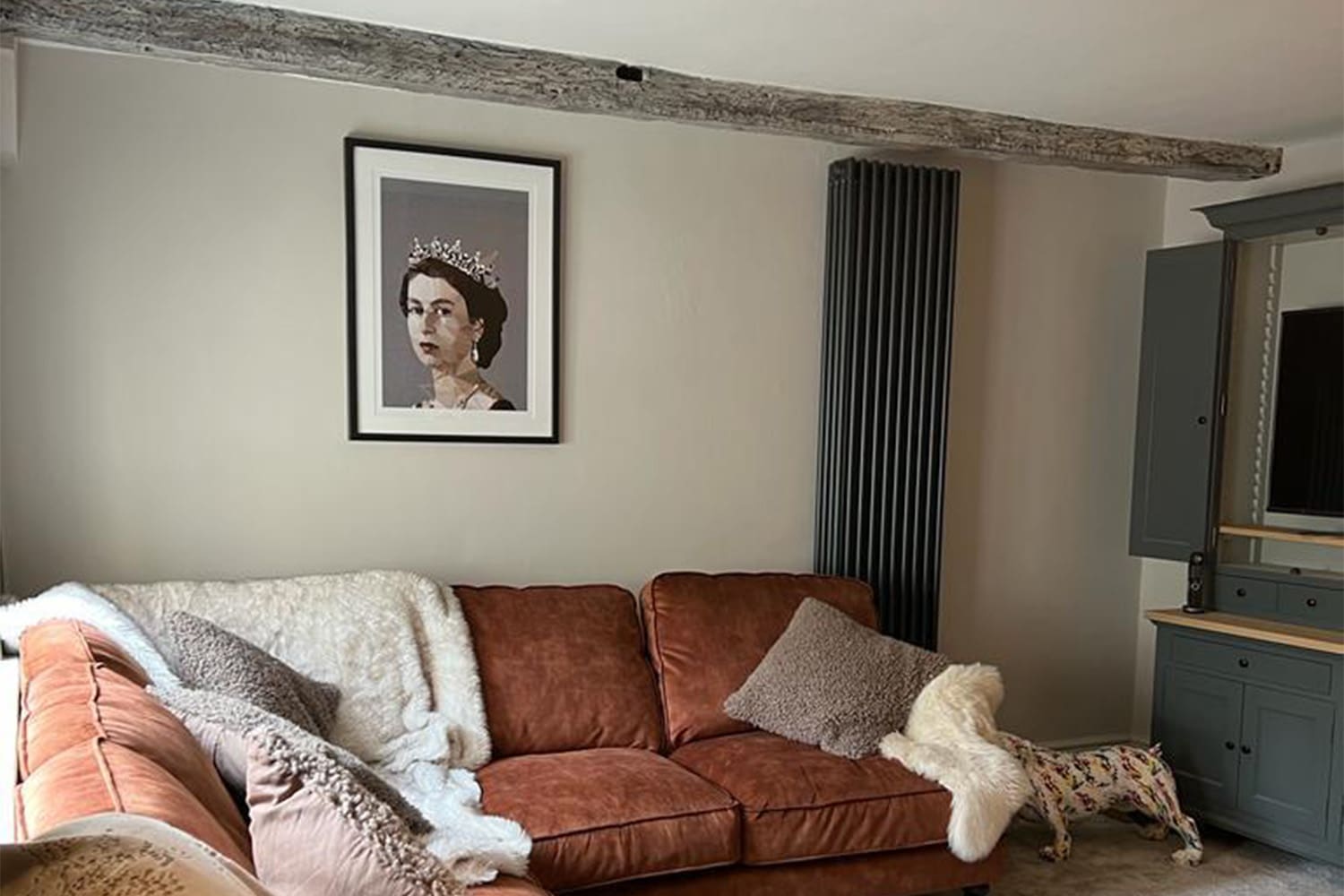 living room with painted walls