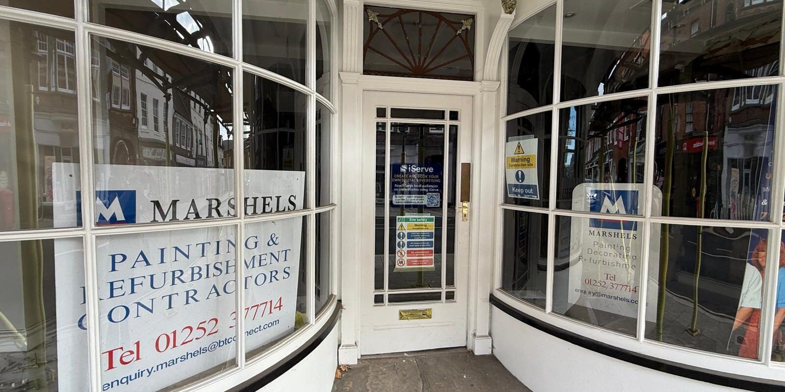 Front of Farnham Herald after refurbishment work by Marshels Front of Farnham Herald after refurbishment work by Marshels