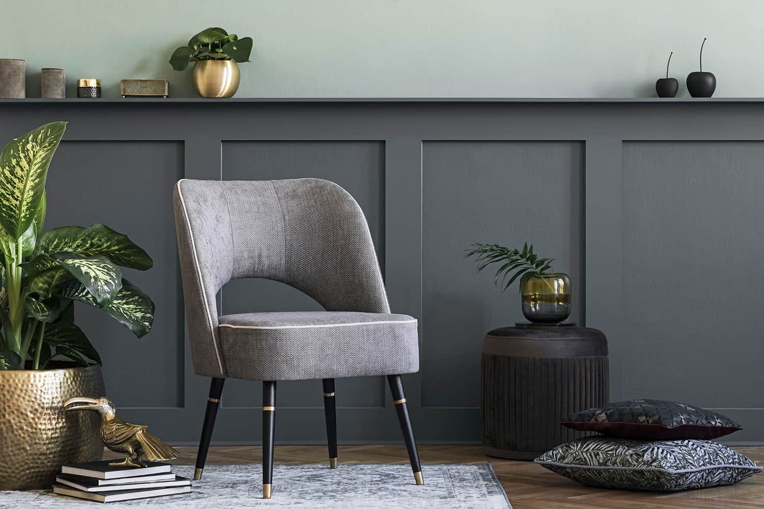 Dark wall panelling ideas