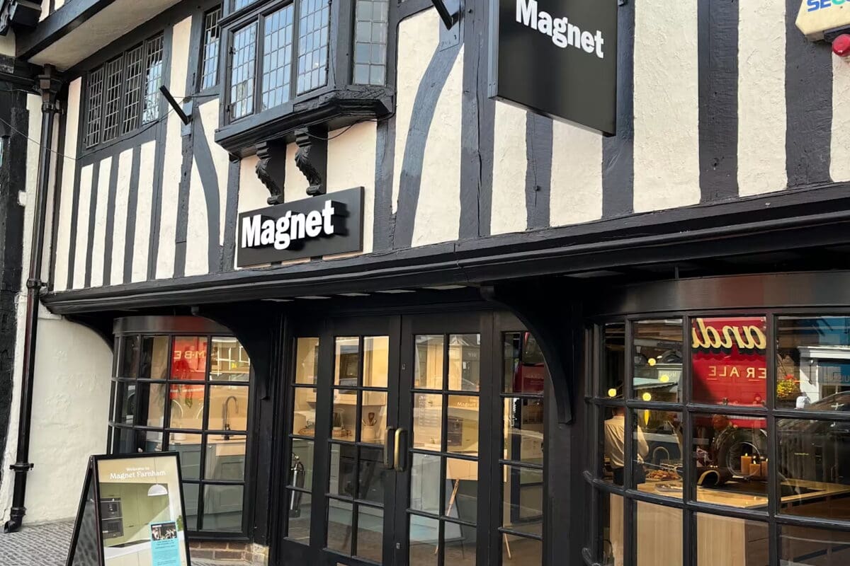 Commercial Shop Refurbishment completed in Farnham for new Magnet Kitchens Store